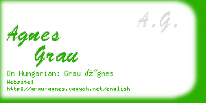 agnes grau business card